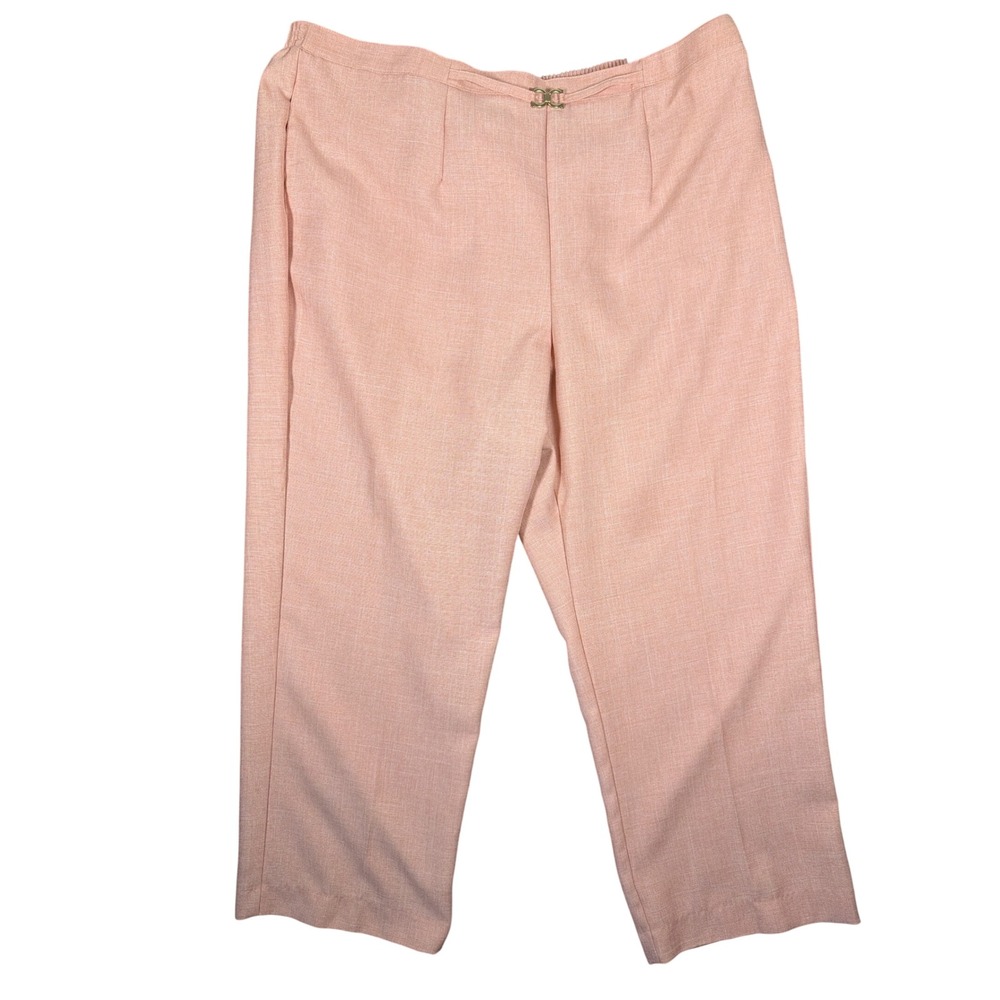 Alfred Dunner English Garden Peach Classic Fit Pants 24W NWT 49801‎ UR Woven